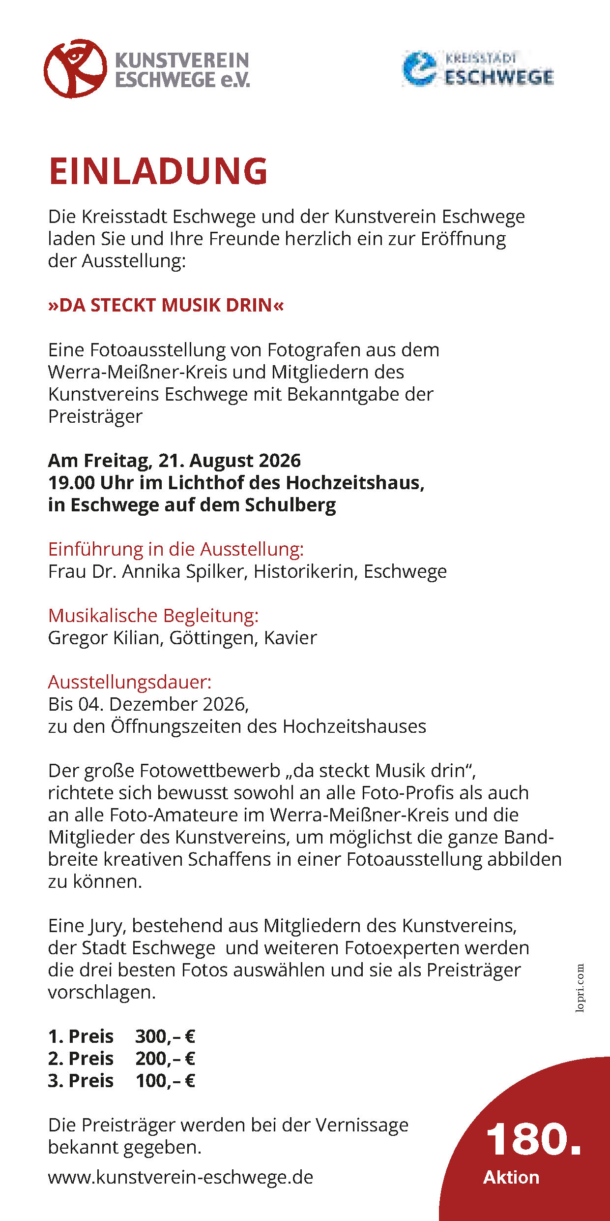 Preisverleihung "Da steckt Musik drin 2026" / Großer Fotowettbewerb / 21.08.2026